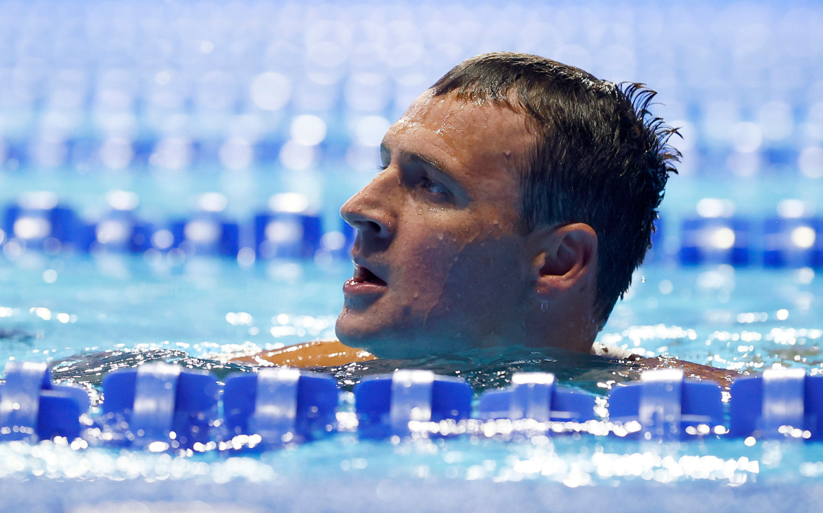 Ryan Lochte reacts after finishing seventh in the 200-meter individual medley at the Olympic trials June 18 in Omaha.