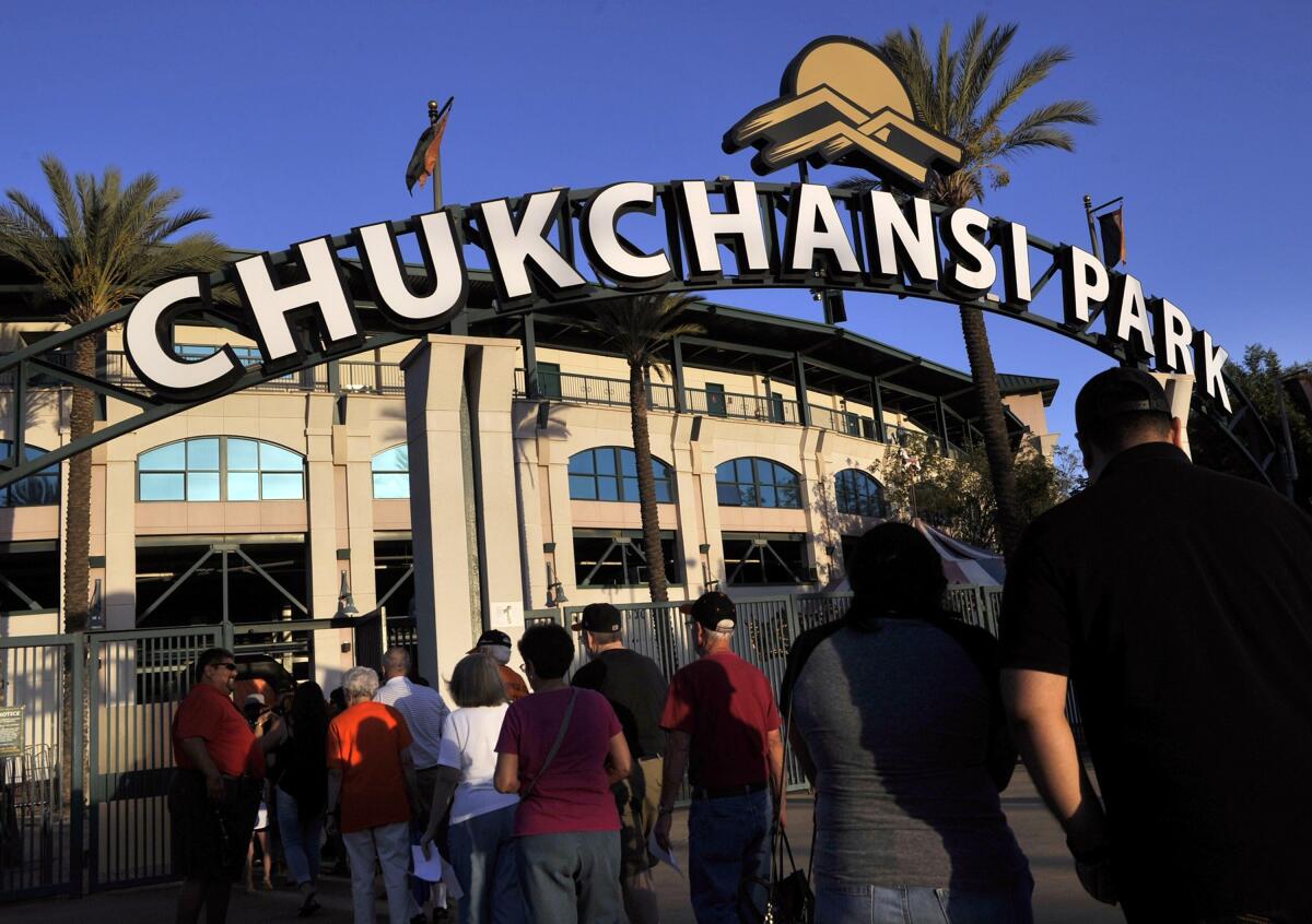 Baseball fans at Chukchansi Park in Fresno