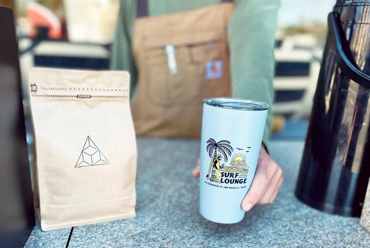 Surf Lounge offers a wide assortment of coffee options and other beverages.