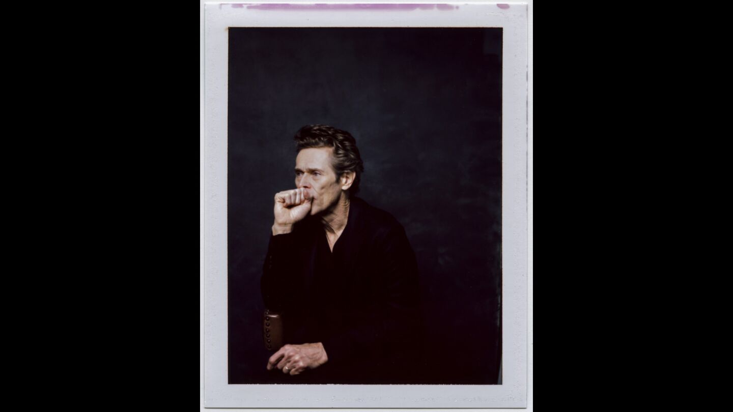 An instant print portrait of actor Willem Dafoe, from the film "The Florida Project."