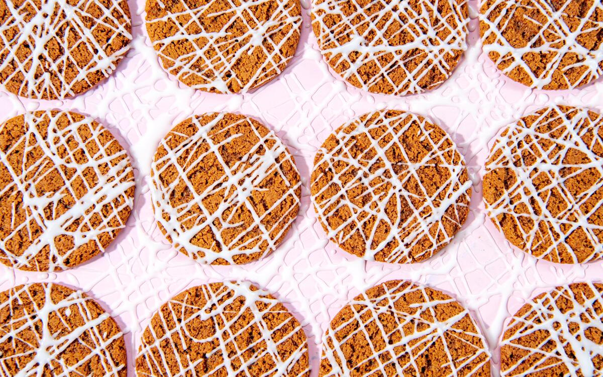 Brown Sugar Cookies With Maple Drizzle