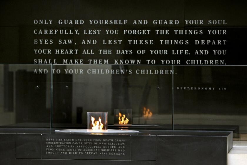 FILE – This June 12, 2009, file photo shows the Hall of Remembrance in the U.S. Holocaust Memorial Museum, two days after a shooting that left a security officer dead and the gunman wounded in Washington. The Forest Hills School District in Pennsylvania, about 80 miles east of Pittsburgh, is investigating complaints that several participants in a senior class trip posted pictures online mocking some exhibits after they visited the museum on Wednesday, Nov. 1, 2017. (AP Photo/Alex Brandon, File)