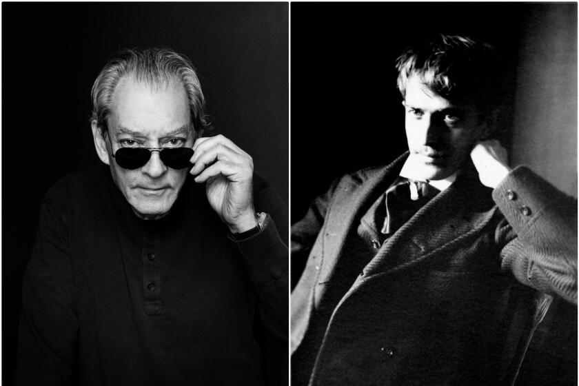 Paul Auster's new book, "Burning Boy," is an enthusiastic biography of Stephen Crane, at right.