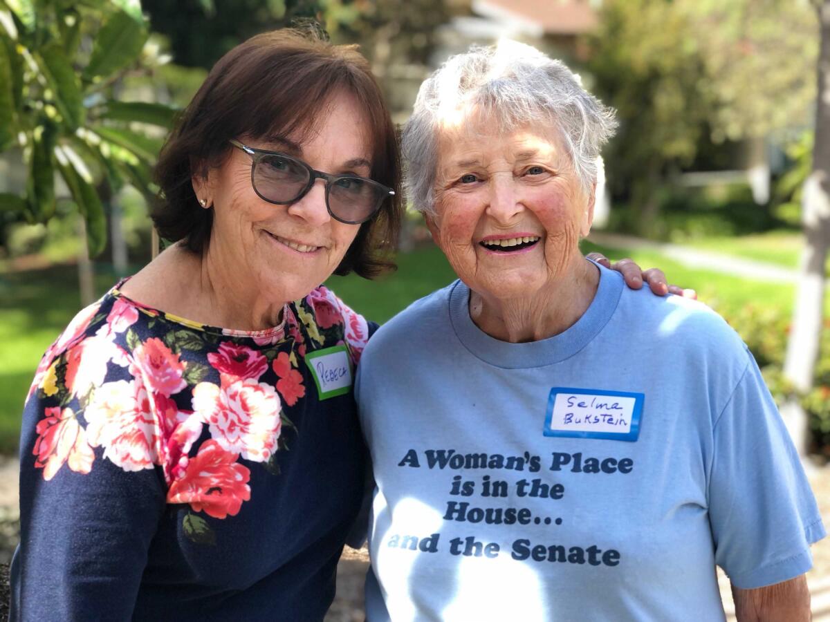 Two Laguna Woods residents attend get-out-the-vote event.