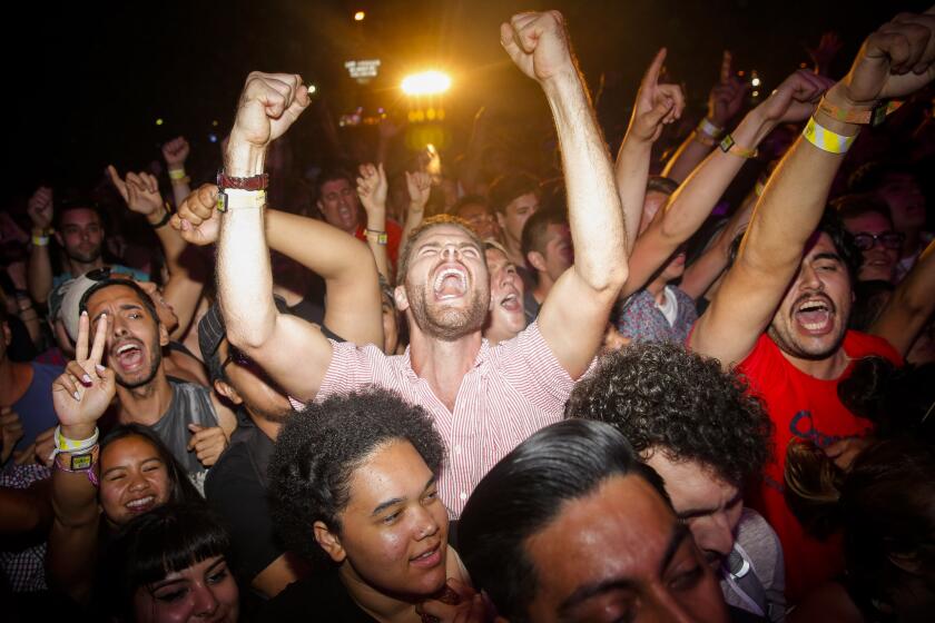 Fans revel in the performance of Against Me! during the FYF Fest at the L.A. Sports Arena and Exposition Park on Aug. 23.