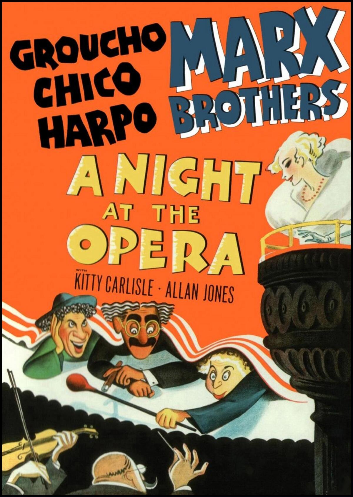 The poster for the 1935 film "A Night at the Opera," part of "The Art of the Movie Poster" at LACMA.