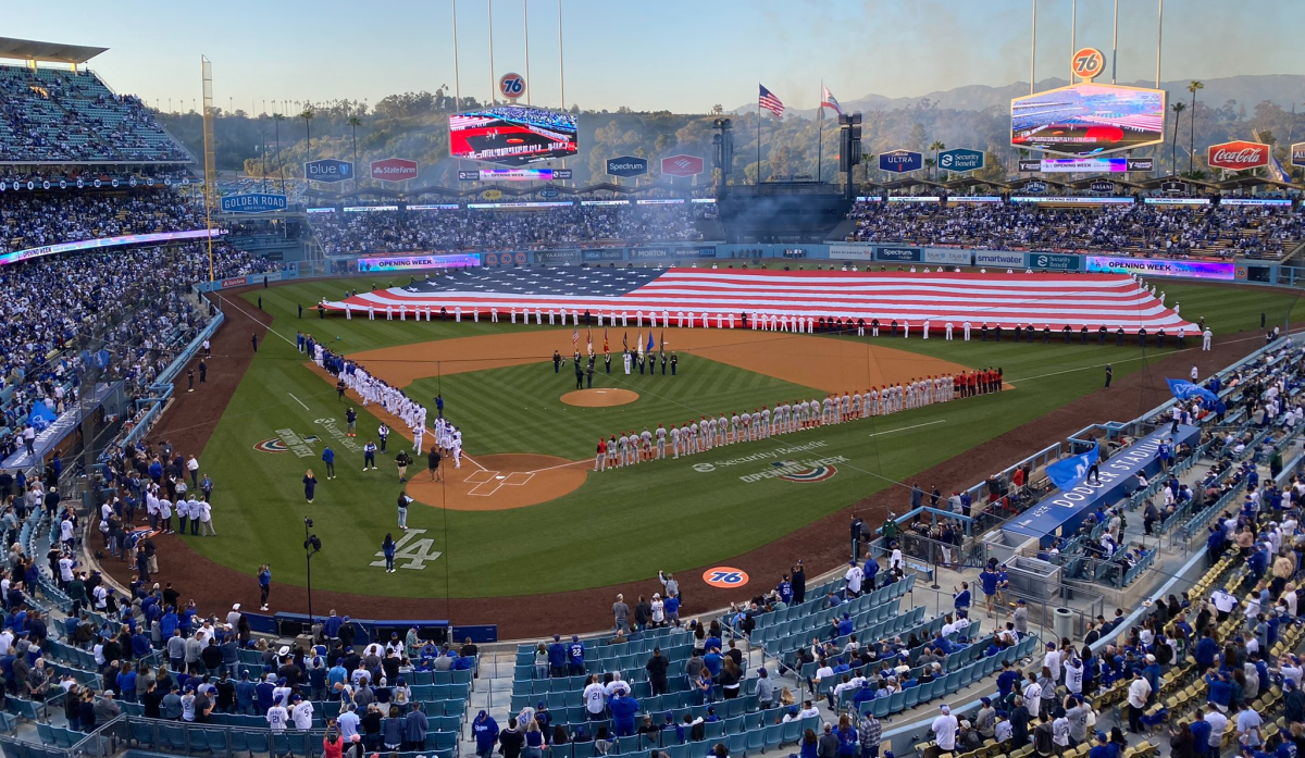 We brought the whole gang for LA Kings Night at Dodgers Stadium