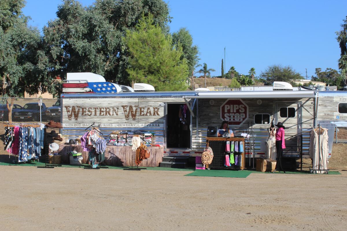 Pips Stop Western Wear was one of the vendors at the Ramona Rodeo.