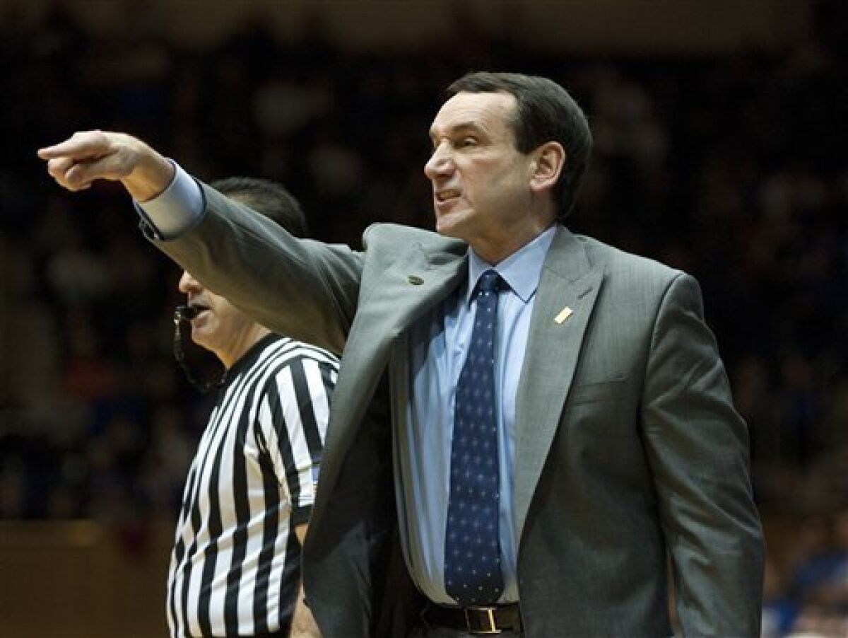 Coach K on brink of becoming dean of Tobacco Road - The San Diego  Union-Tribune