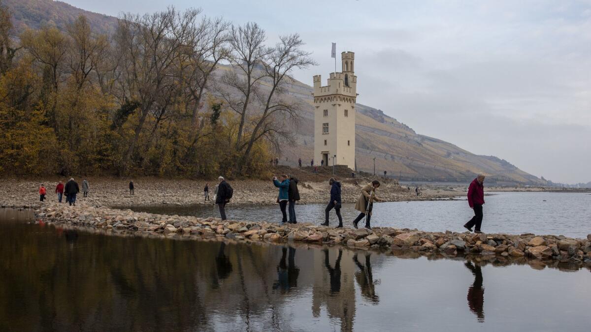 The Rhine is one of three rivers that are suffering from the European drought.