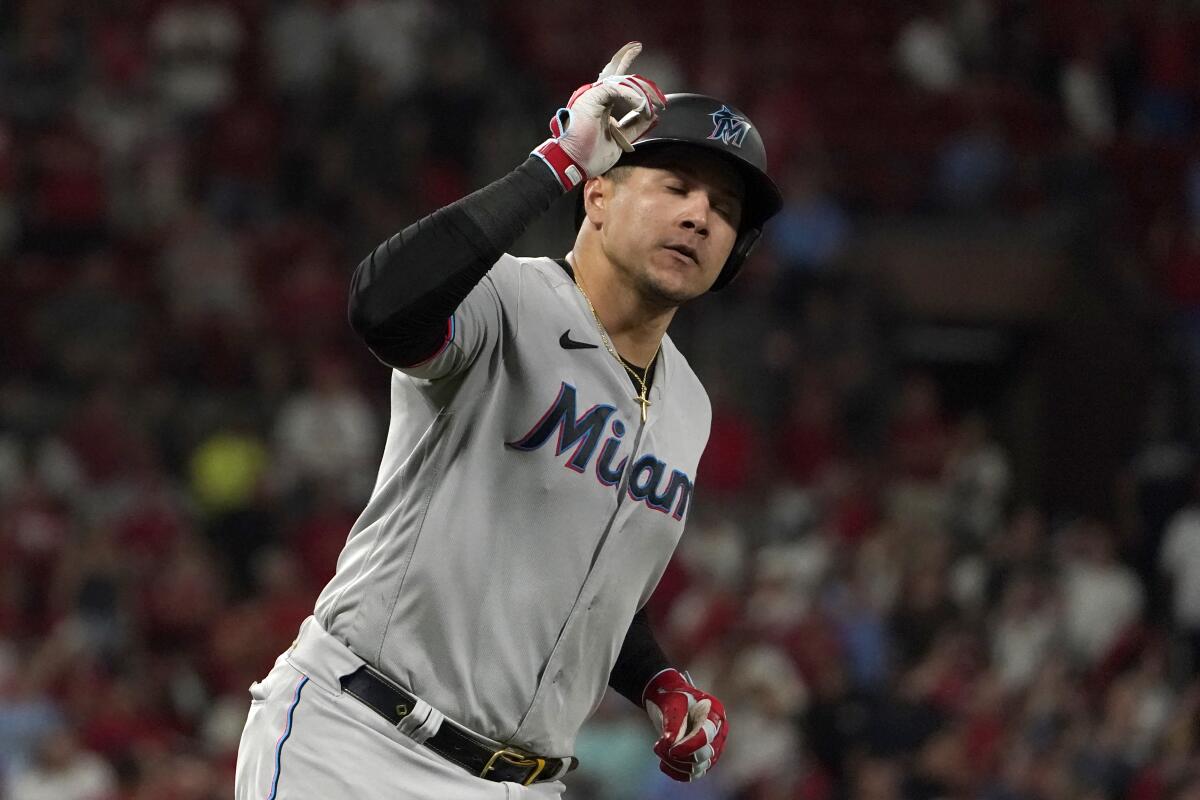 This is a 2023 photo of Avisail Garcia of the Miami Marlins