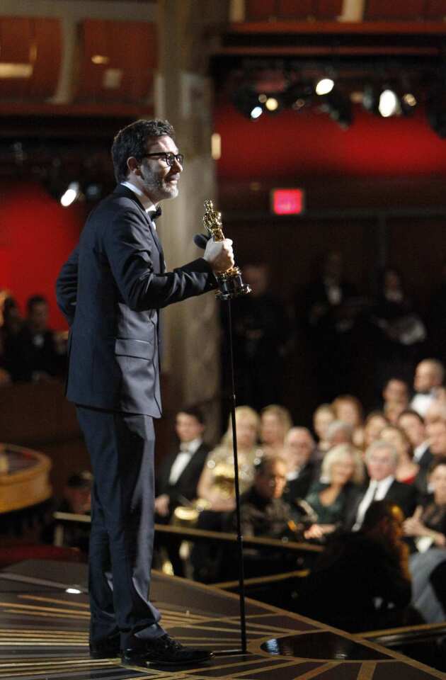Michel Hazanavicius, "The Artist" director, thanked filmmaker Billy Wilder three times in his acceptance speech, but backstage at the Oscars, the best director winner said he would have thanked him "thousands of times" if he could. "He's the perfect director. He's the soul of Hollywood," Hazanavicius said of the "Some Like It Hot" and "Sunset Boulevard" filmmaker.
