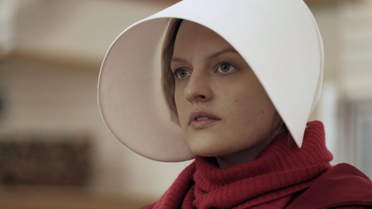 Elisabeth Moss as Offred in "The Handmaid's Tale."