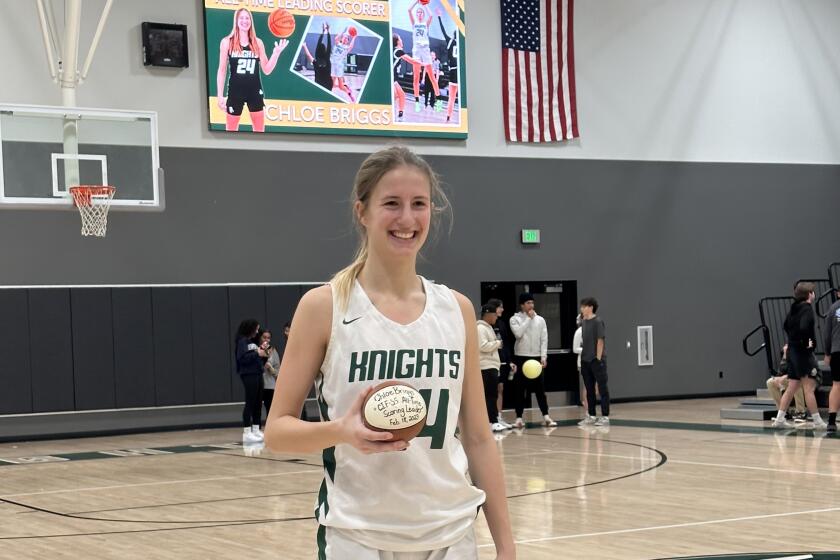 Chloe Briggs broke Cheryl Miller's Southern Section record for career points Saturday night against Bishop Montgomery.