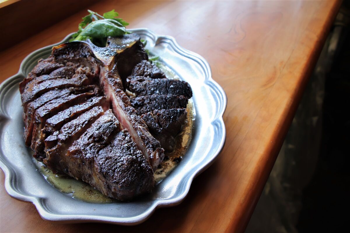 30-day dry-aged prime porterhouse from American Beauty
