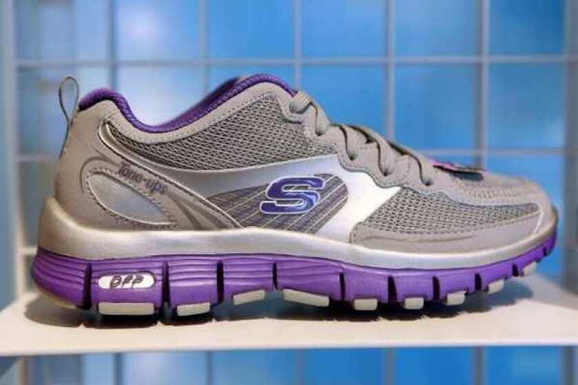 The federal government says Manhattan Beach-based Skechers made false claims regarding its line of toner shoes, including those pictured here.