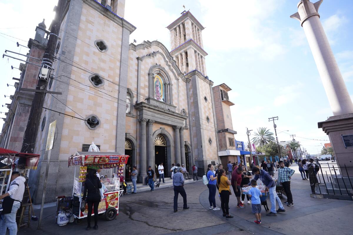  In front of the Cathedral in Zona Centro on Wednesday, July 6, 2022 in Tijuana, Baja California. 
