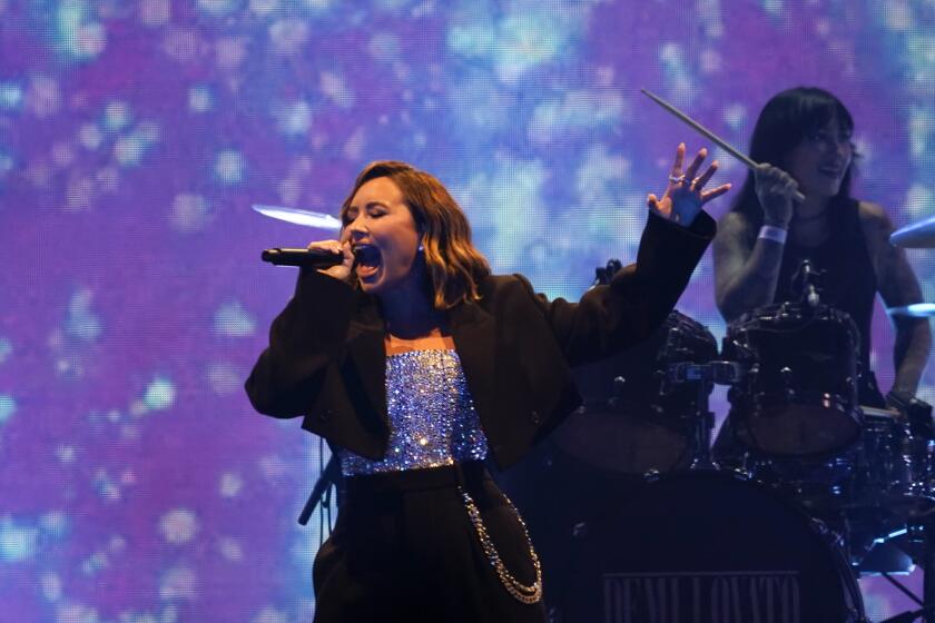 La cantante estadounidense Demi Lovato durante su concierto en el festival HERA HSBC en la Ciudad de México el sábado 24 de agosto de 2024.