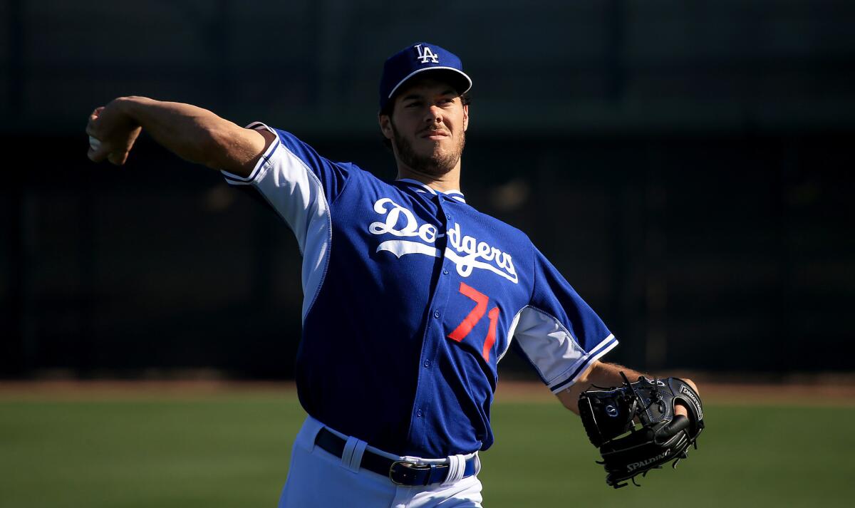 Pitcher Josh Ravin was called up by the Dodgers to be available to face the Rockies.