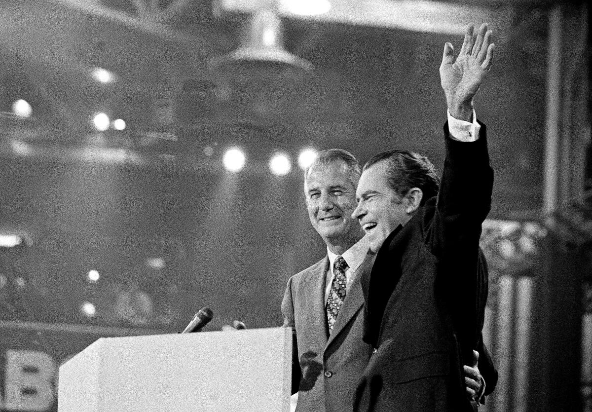 Vice President Spiro T. Agnew and President Nixon
