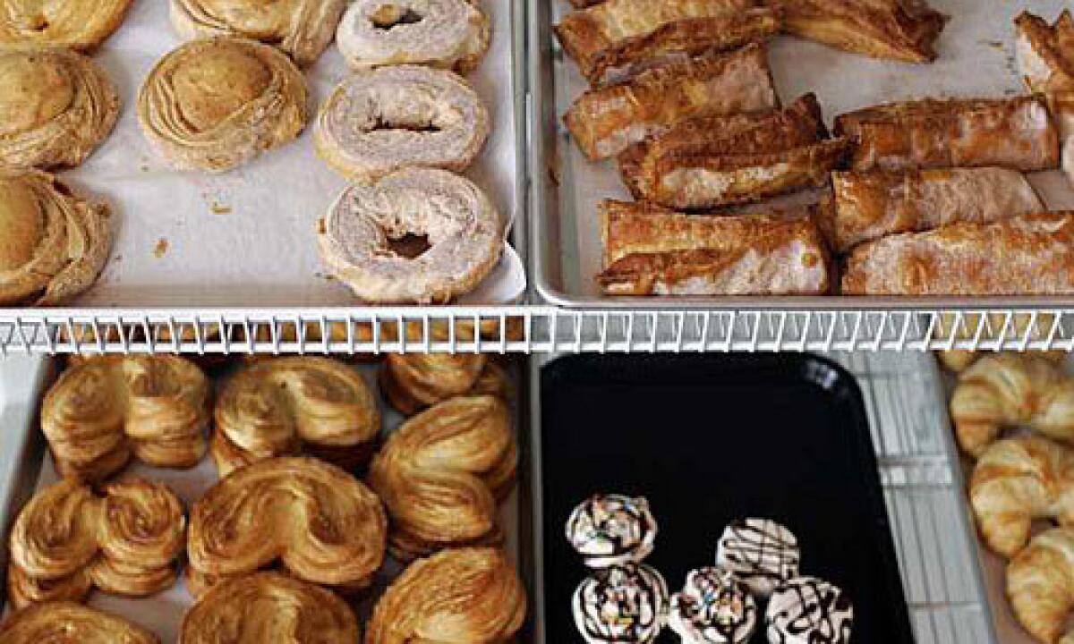 Fresh pastries are hard to pass up in the bakery case at Rollie's Bakery and Cafe off Newport Boulevard in Tustin.