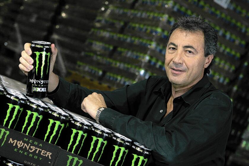 “Our products are well received and sales continue to improve,” Monster Beverage Chief Executive Rodney Cyril Sacks told shareholders at the company’s annual meeting this month. Here, Sacks in 2005.