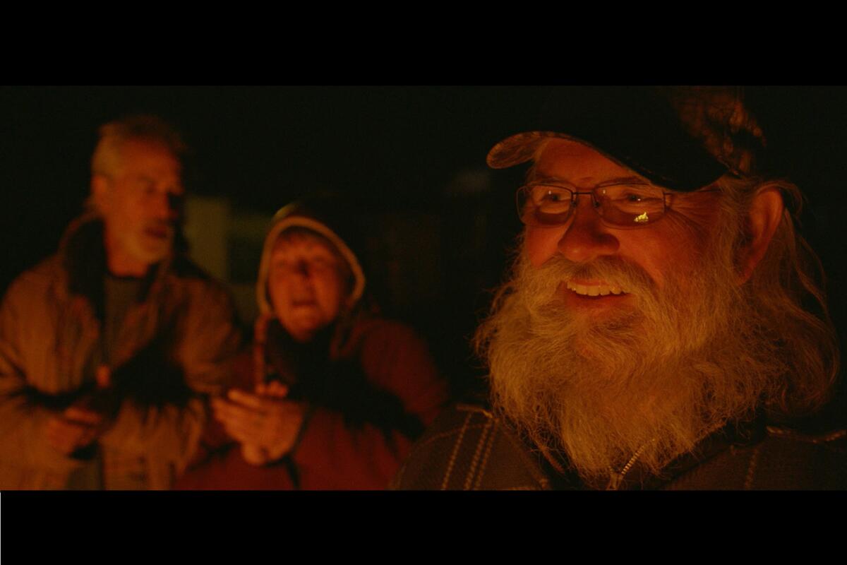 Real-life nomad Bob Wells in a scene from “Nomadland.” 