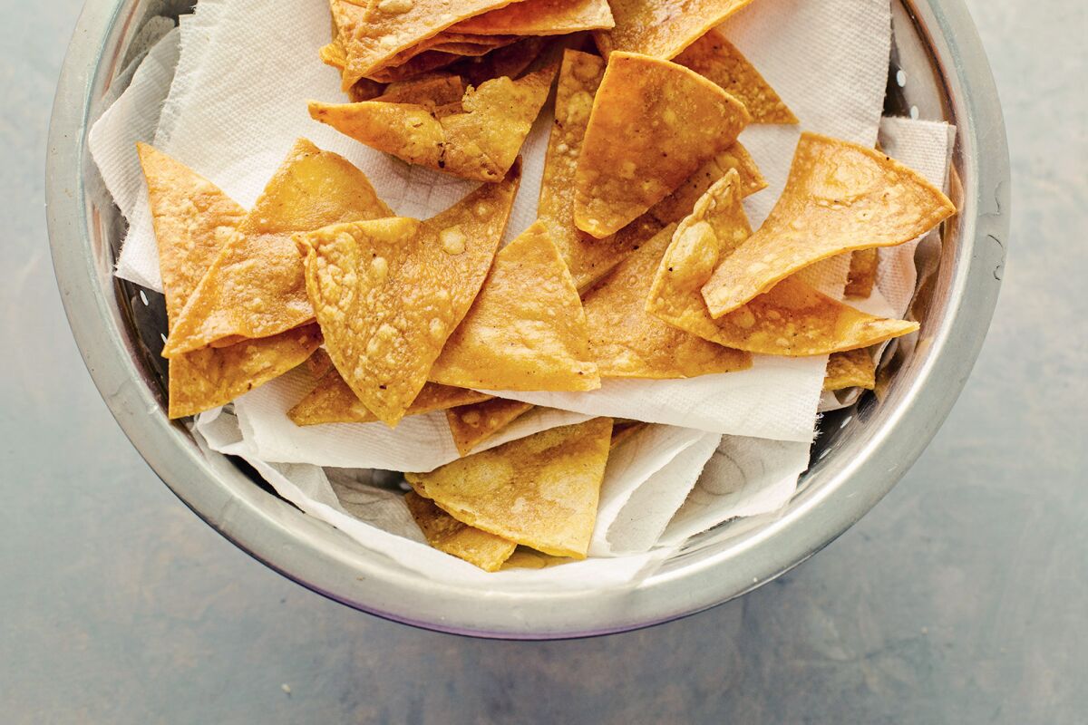 By deep frying chips at home, you control how golden and crispy they get.