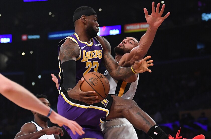 Lakers Continue To Discover Themselves In Victory Over Jazz Los Angeles Times