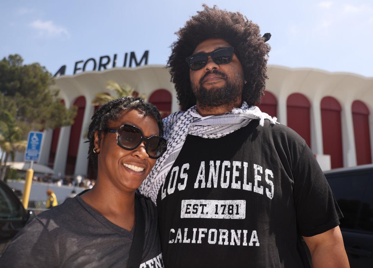 Couple Lauren Wolfeland, 40, and Lawrence Wolfeland, 43, went to see Kendrick Lamar for the first time on June 16.