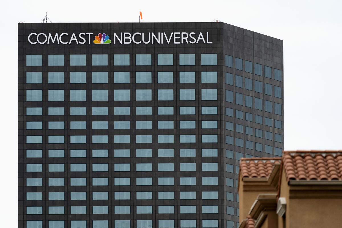 Comcast NBCUniversal building in Los Angeles. 