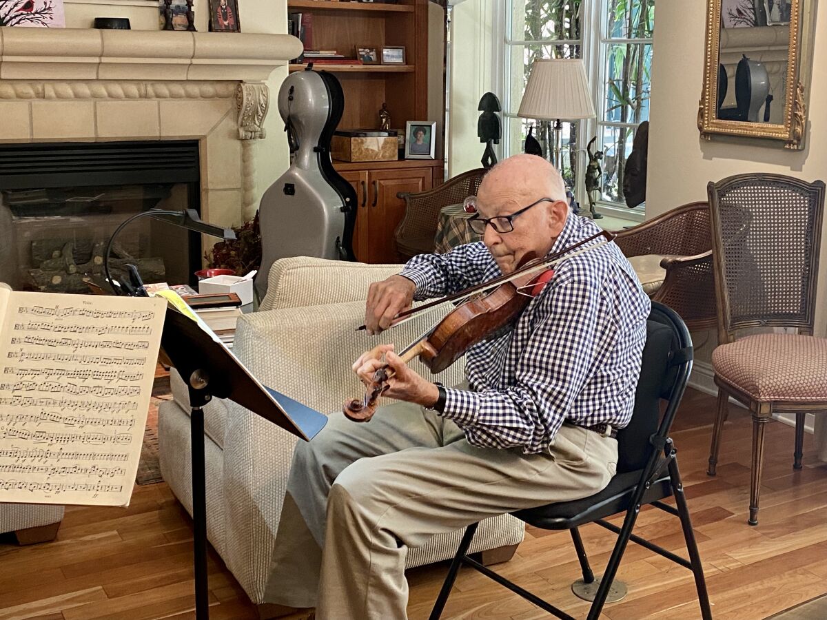 For Martin Nass, 94, playing music is a way to express his feelings.