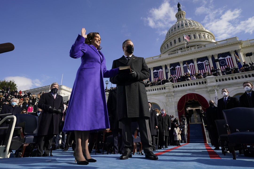 Kamala Harris is sworn in as vice president by Supreme Court Justice Sonia Sotomayor