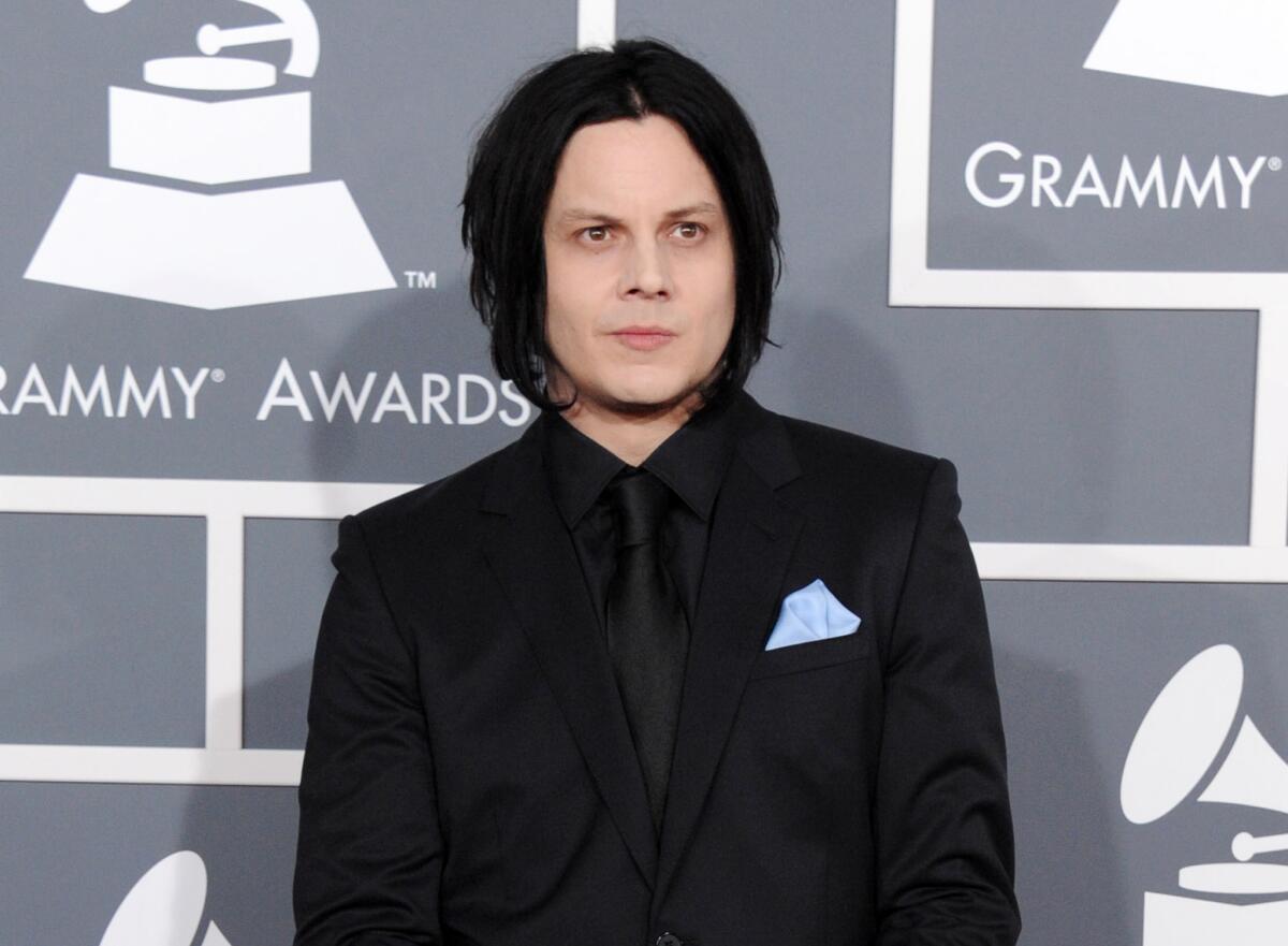 Jack White at the 2013 Grammy Awards. The garage rocker posted a note on his website Saturday addressing his feud with the Black Keys.