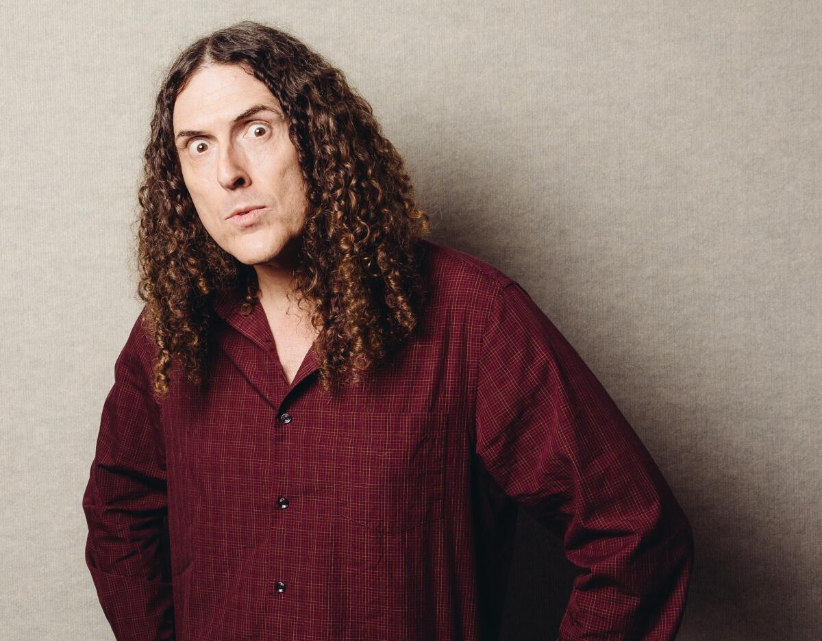 "Weird Al" Yankovic poses for a portrait in Los Angeles. A fan has started a petition for Yankovic to headline the Super Bowl XLIX halftime show.