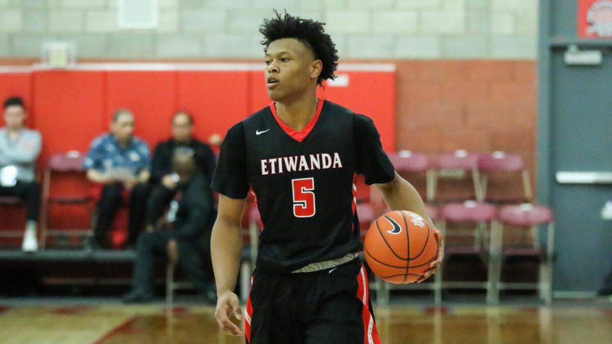Senior guard Jaylen Clark transferred to Etiwanda from Corona Centennial.