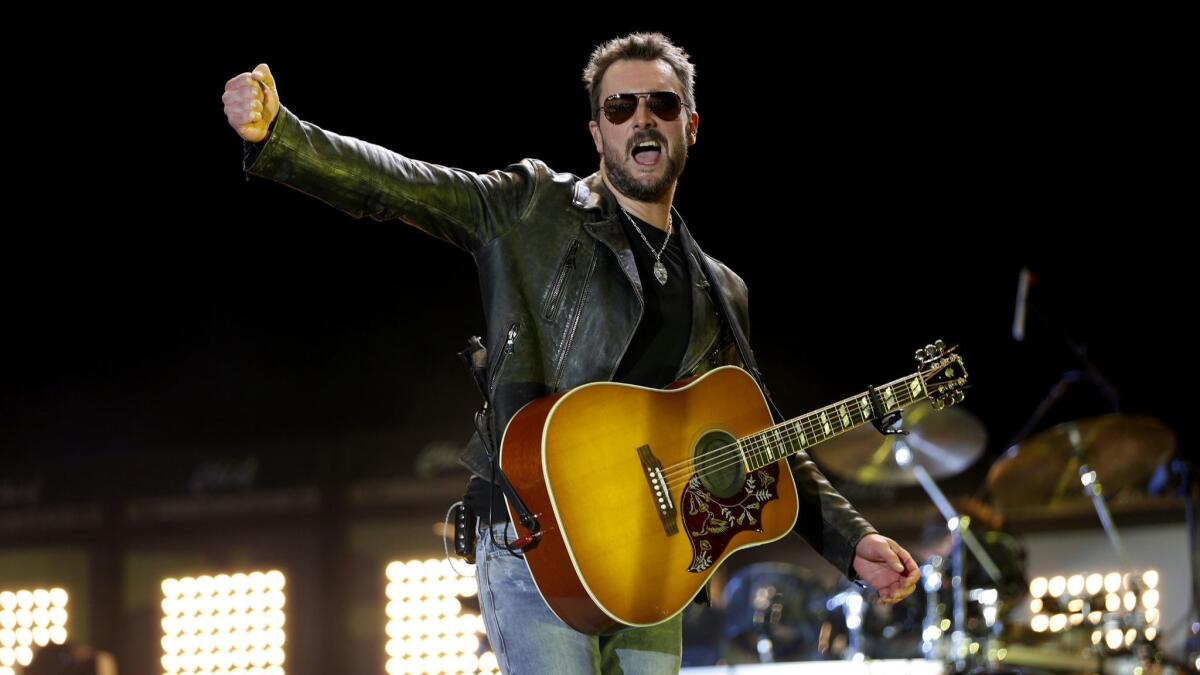 Eric Church makes a headlining performance on the first day during the 10th anniversary of Stagecoach Country Music Festival 