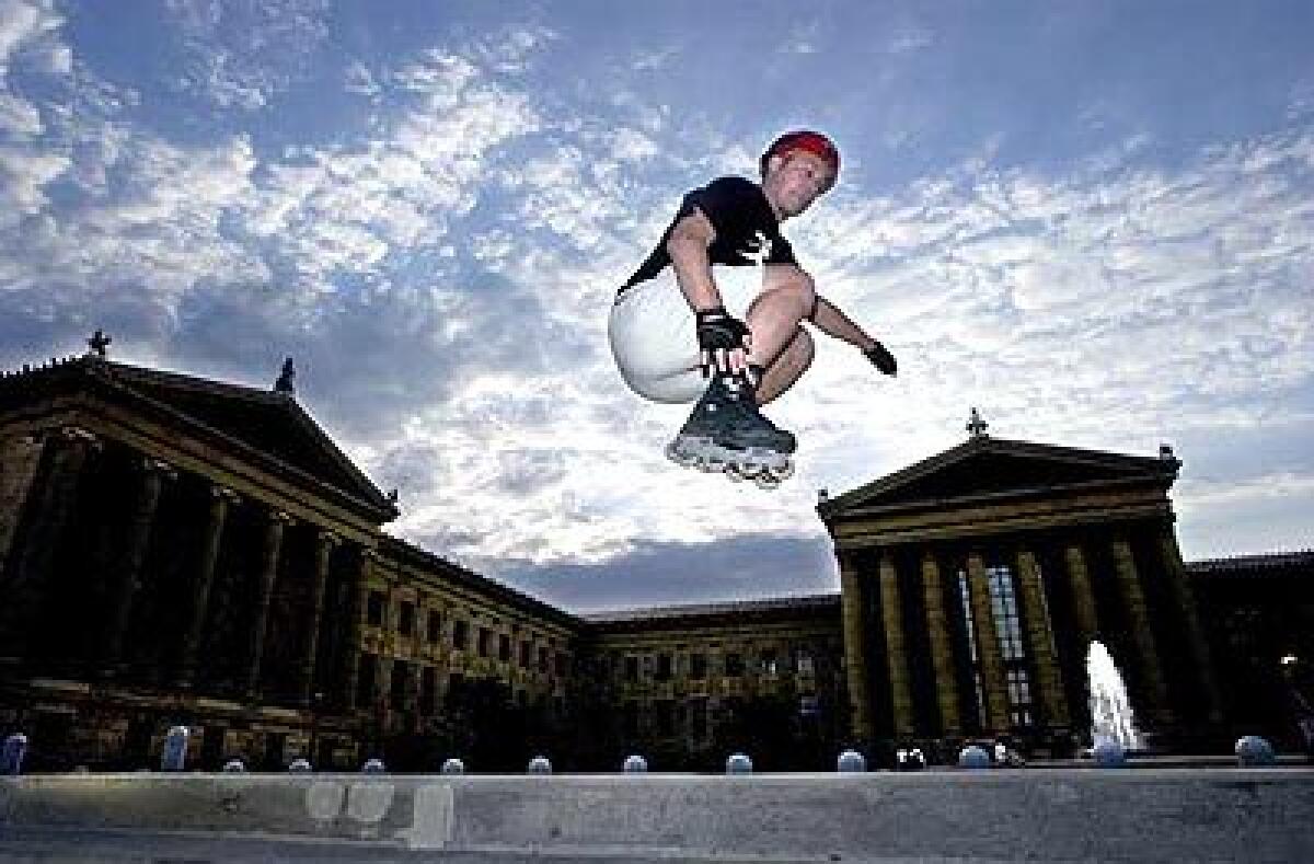 Like this skater at the Art Museum, Philadelphians incorporate the citys illustrious institutions into their everyday lives.