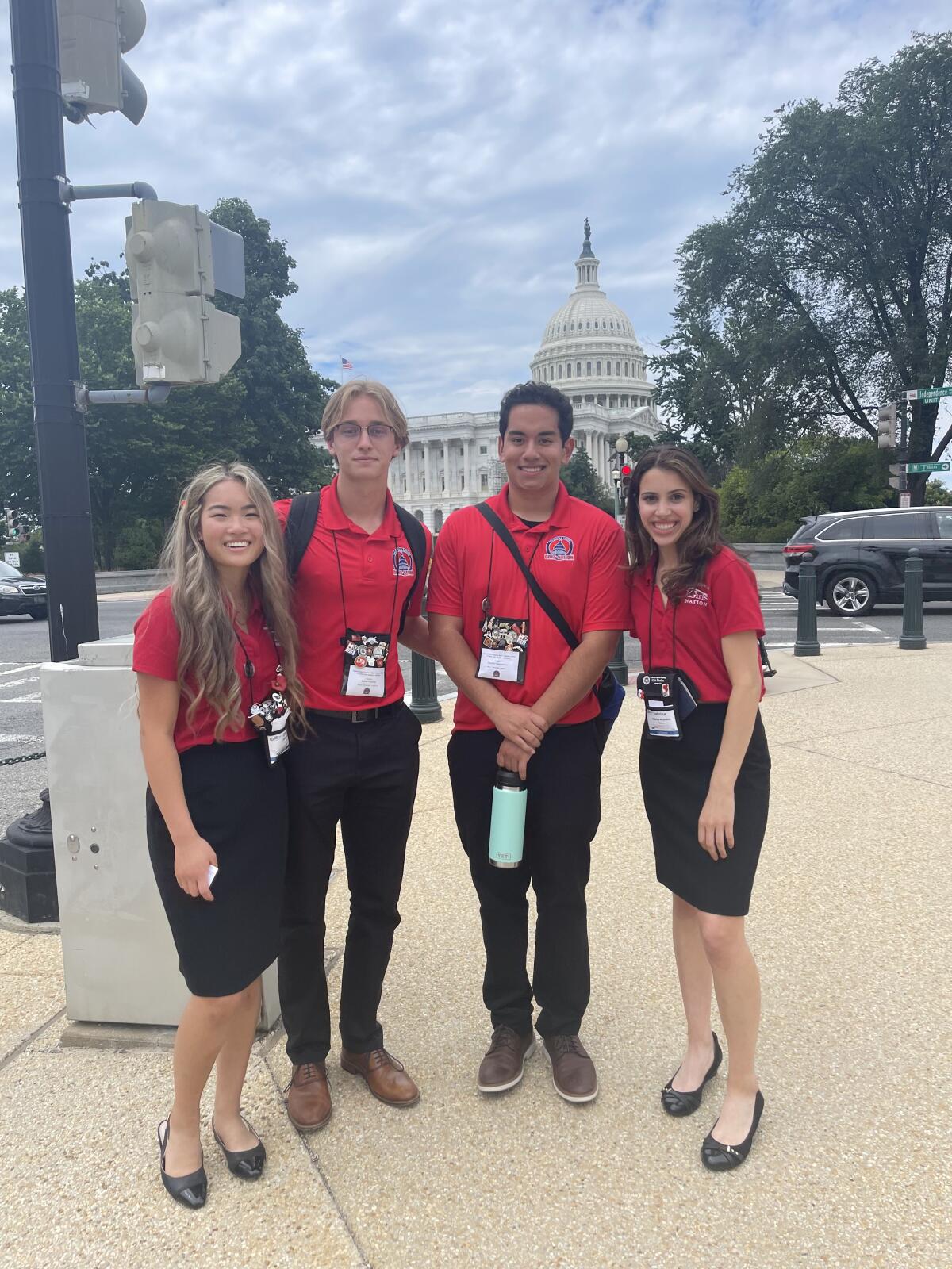 California Girls and Boys Nation representatives are pictured in Washington, D.C.
