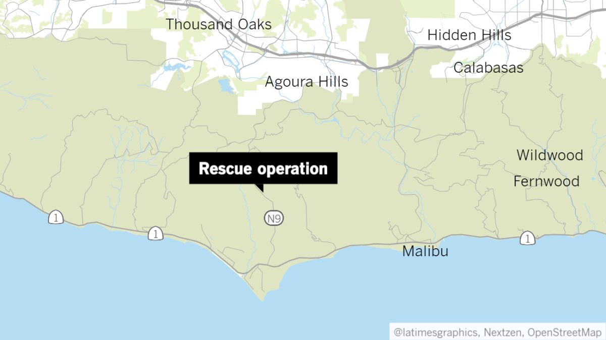 Map showing Malibu Hills
