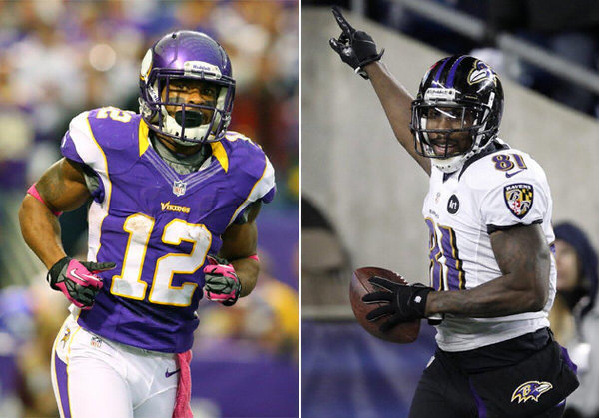 Receivers Percy Harvin and Anquan Boldin were both traded on the eve of free agency.