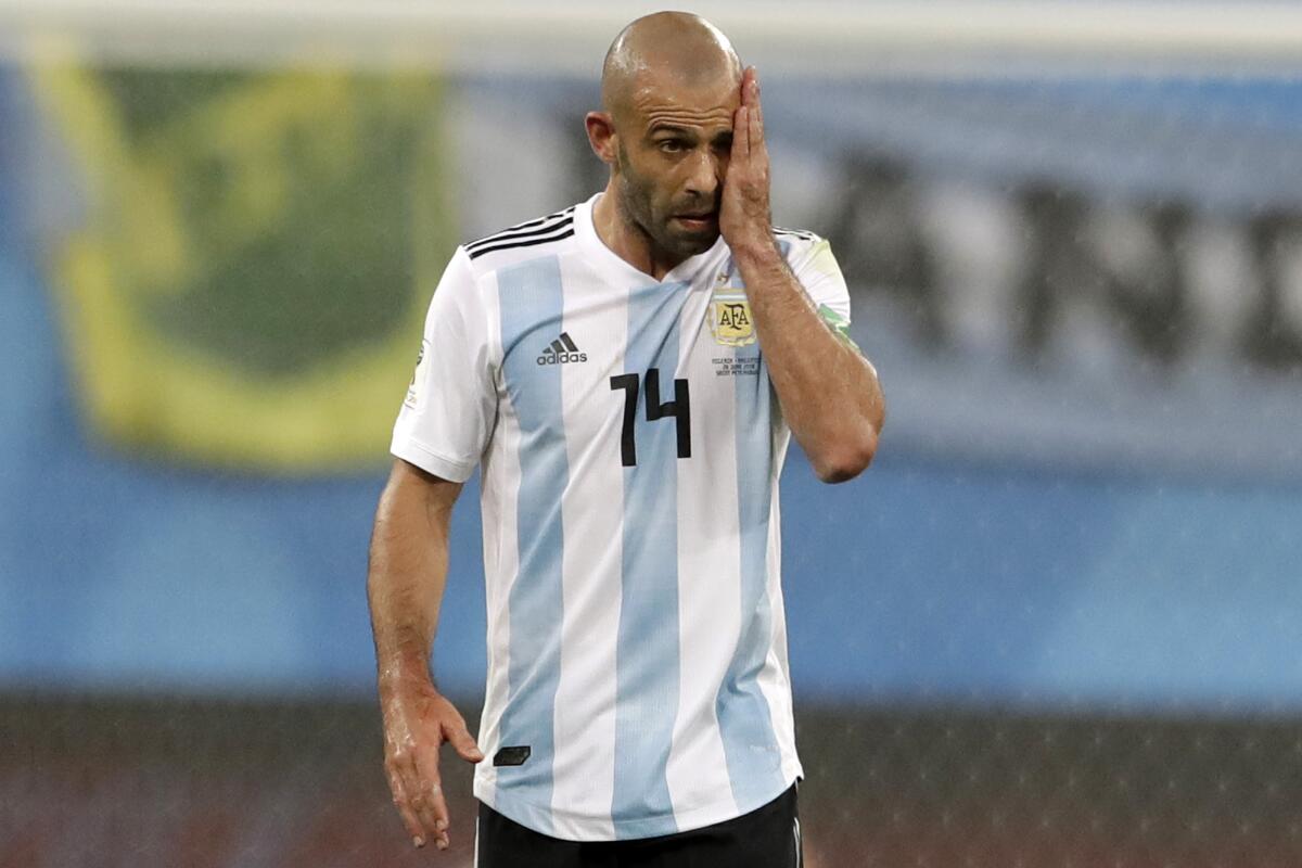 Argentina's Javier Mascherano 