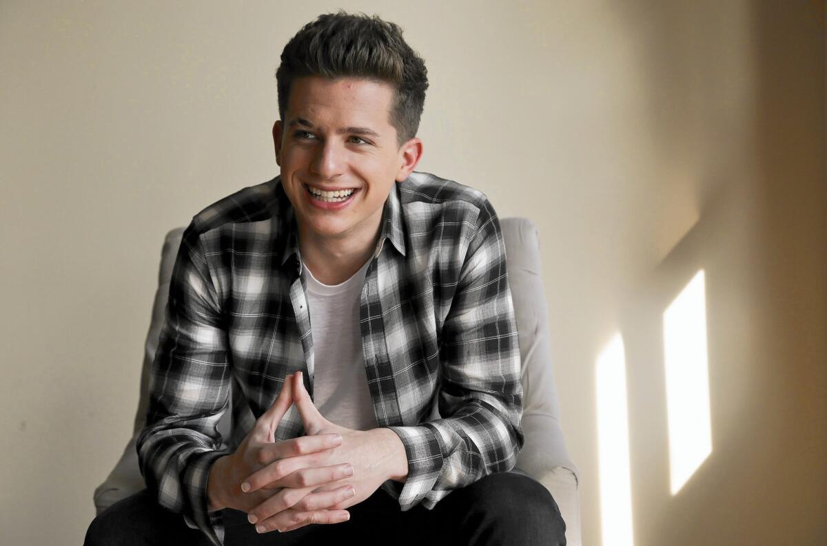 Singer-songwriter Charlie Puth at home on Jan.14, 2016.