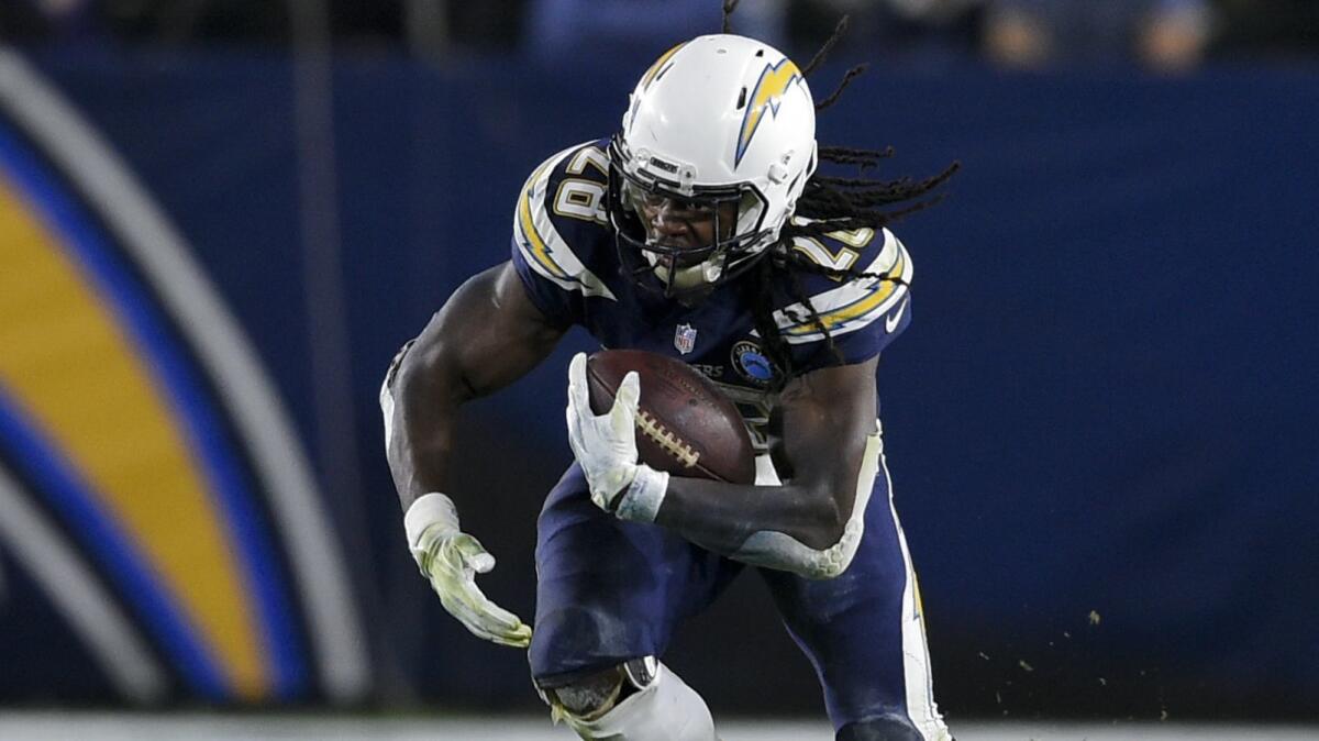 Chargers running back Melvin Gordon was slowed by an assortment of leg injuries in 2018.