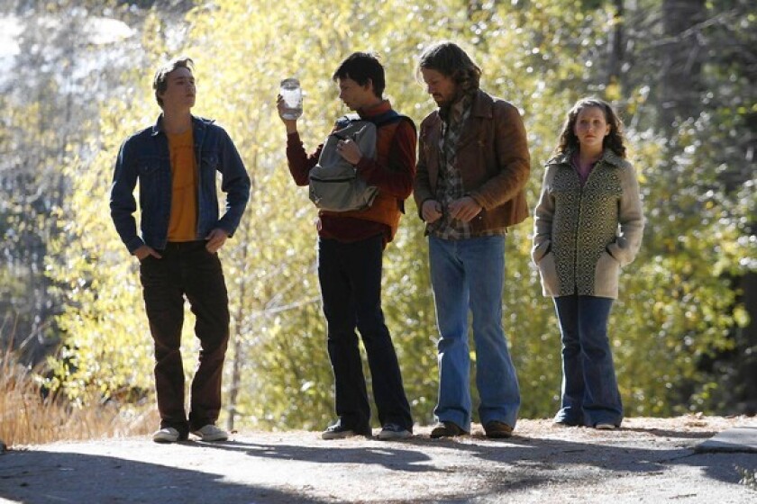 Jesse James, left, Devon Graye, Alexander Carroll and Adrien Finkel star in "Exodus Fall."