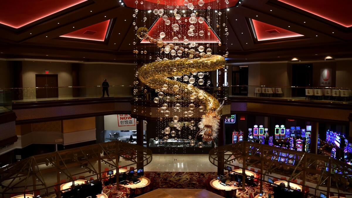 The gaming floor at the Lucky Dragon Hotel & Casino when it opened last year.