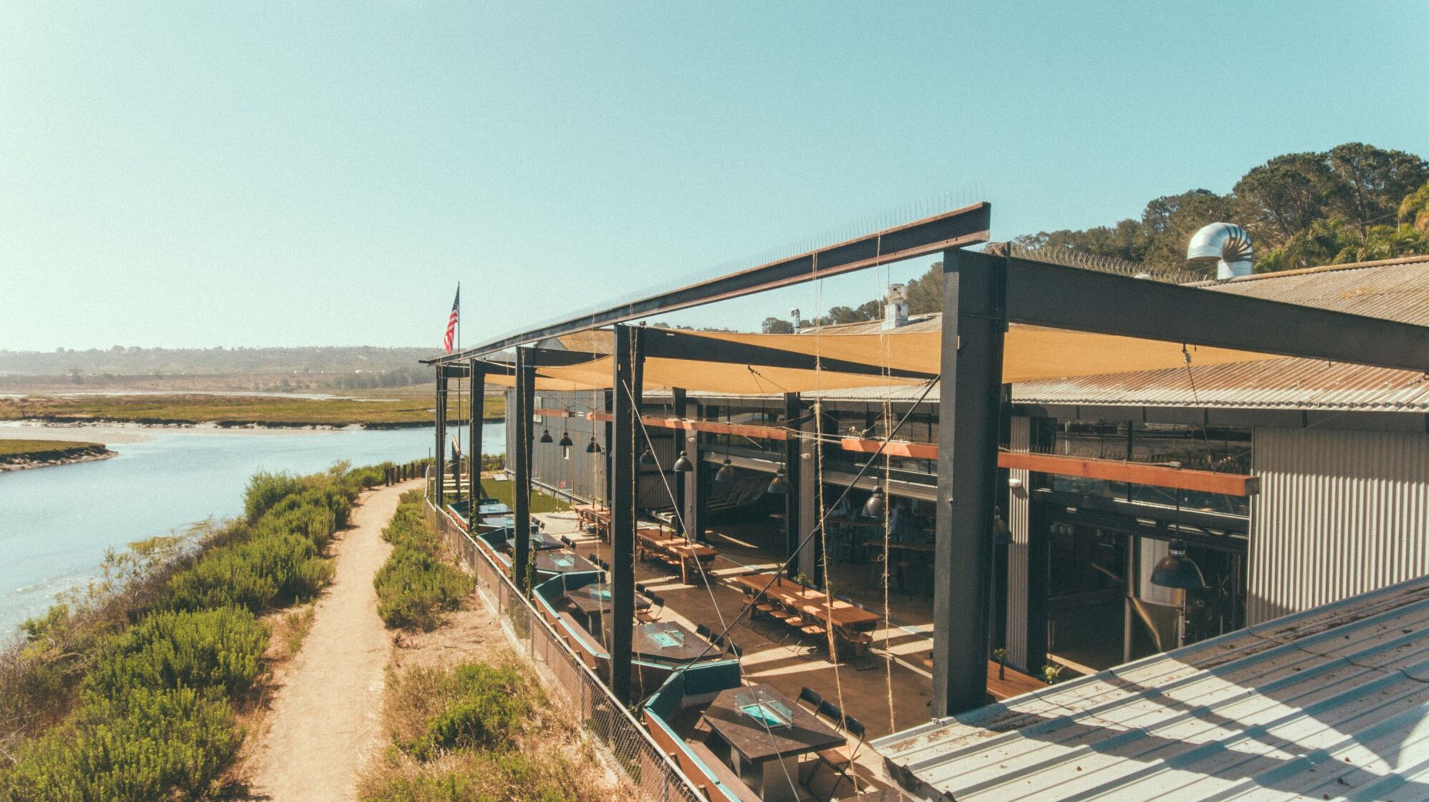 Viewpoint Brewing Co.'s patio is right on the San Dieguito Lagoon.