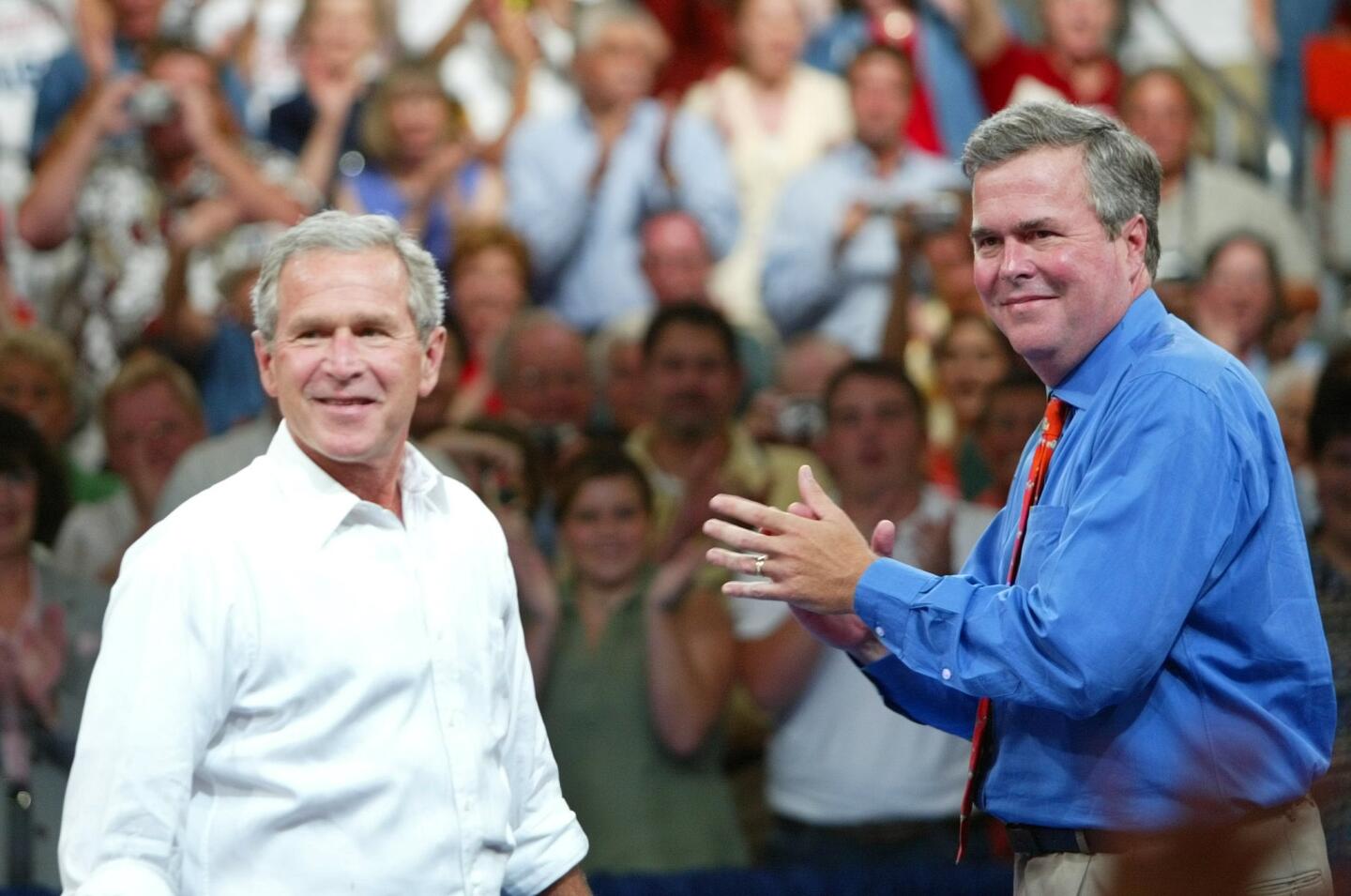 George W. and Jeb Bush
