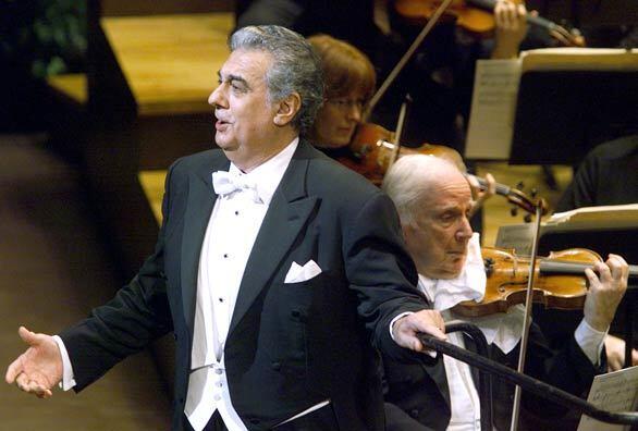 Placido Domingo in "A Night of Zarzuela & Operetta With Placido Domingo and Friends" at the Dorothy Chandler Pavillion in 2002.