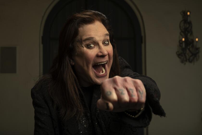 ***FOR SUNDAY CALENDAR 2/16/20. DO NOT USE PRIOR-LOS ANGELES, CA-FEBRUARY 5, 2020: Ozzy Osbourne, 71, is photographed at his home in Los Angeles. Osbourne has recently been diagnosed with Parkinson’s disease. (Mel Melcon/Los Angeles Times)